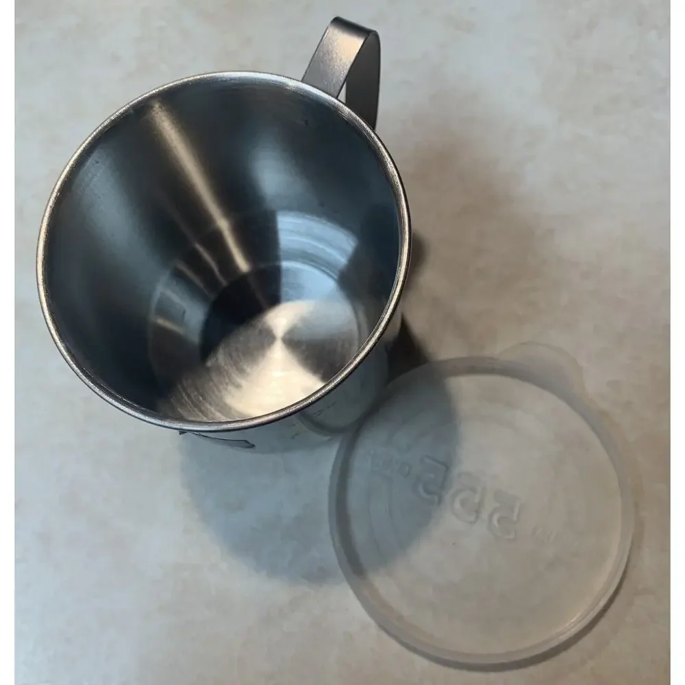 Stainless Steel Cup 4 oz. W/ Handle Mini Lid Shanghai China 555 6 cm Child Kids